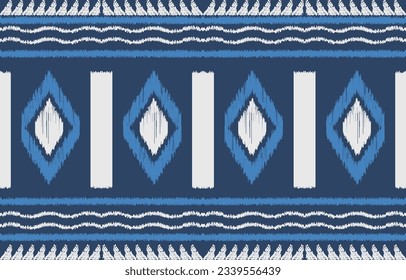 Ethnic abstract ikat art. Aztec ornament print. geometric ethnic pattern seamless  color oriental.  Design for background ,curtain, carpet, wallpaper, clothing, wrapping, Batik, vector illustration.