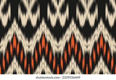 Ethnic abstract ikat art. Aztec ornament print. geometric ethnic pattern seamless  color oriental.  Design for background ,curtain, carpet, wallpaper, clothing, wrapping, Batik, vector illustration.