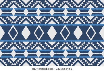 Ethnic abstract ikat art. Aztec ornament print. geometric ethnic pattern seamless  color oriental.  Design for background ,curtain, carpet, wallpaper, clothing, wrapping, Batik, vector illustration.