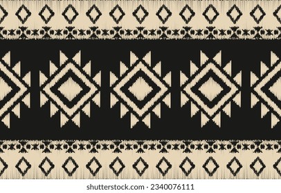 Ethnic abstract ikat art. Aztec ornament print. geometric ethnic pattern seamless  color oriental.  Design for background ,curtain, carpet, wallpaper, clothing, wrapping, Batik, vector illustration.