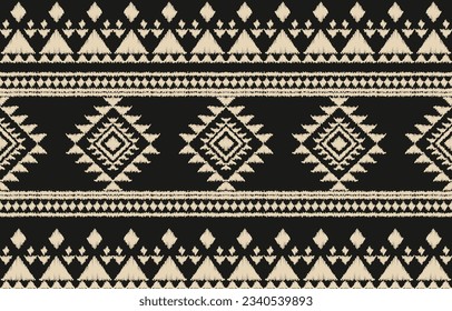 Ethnic abstract ikat art. Aztec ornament print. geometric ethnic pattern seamless  color oriental.  Design for background ,curtain, carpet, wallpaper, clothing, wrapping, Batik, vector illustration.