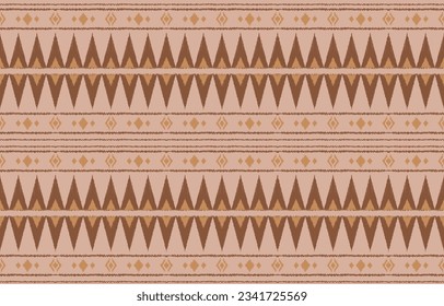 Ethnic abstract ikat art. Aztec ornament print. geometric ethnic pattern seamless  color oriental.  Design for background ,curtain, carpet, wallpaper, clothing, wrapping, Batik, vector illustration.