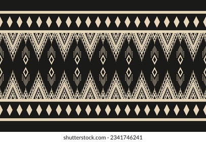 Ethnic abstract ikat art. Aztec ornament print. geometric ethnic pattern seamless  color oriental.  Design for background ,curtain, carpet, wallpaper, clothing, wrapping, Batik, vector illustration.