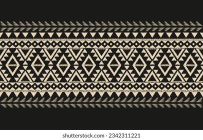 Ethnic abstract ikat art. Aztec ornament print. geometric ethnic pattern seamless  color oriental.  Design for background ,curtain, carpet, wallpaper, clothing, wrapping, Batik, vector illustration.