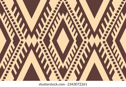 Ethnic abstract ikat art. Aztec ornament print. geometric ethnic pattern seamless  color oriental.  Design for background ,curtain, carpet, wallpaper, clothing, wrapping, Batik, vector illustration.