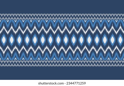 Ethnic abstract ikat art. Aztec ornament print. geometric ethnic pattern seamless  color oriental.  Design for background ,curtain, carpet, wallpaper, clothing, wrapping, Batik, vector illustration.