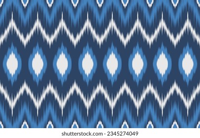 Ethnic abstract ikat art. Aztec ornament print. geometric ethnic pattern seamless  color oriental.  Design for background ,curtain, carpet, wallpaper, clothing, wrapping, Batik, vector illustration.