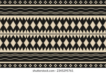 Ethnic abstract ikat art. Aztec ornament print. geometric ethnic pattern seamless  color oriental.  Design for background ,curtain, carpet, wallpaper, clothing, wrapping, Batik, vector illustration.