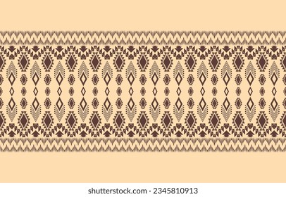 Ethnic abstract ikat art. Aztec ornament print. geometric ethnic pattern seamless  color oriental.  Design for background ,curtain, carpet, wallpaper, clothing, wrapping, Batik, vector illustration.