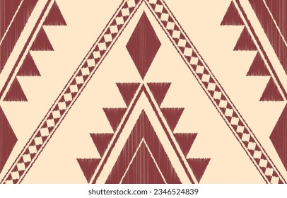 Ethnic abstract ikat art. Aztec ornament print. geometric ethnic pattern seamless  color oriental.  Design for background ,curtain, carpet, wallpaper, clothing, wrapping, Batik, vector illustration.