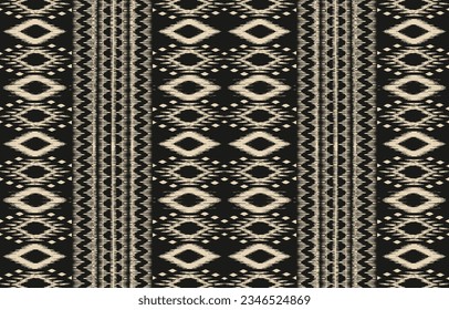 Ethnic abstract ikat art. Aztec ornament print. geometric ethnic pattern seamless  color oriental.  Design for background ,curtain, carpet, wallpaper, clothing, wrapping, Batik, vector illustration.
