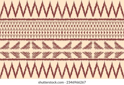 Ethnic abstract ikat art. Aztec ornament print. geometric ethnic pattern seamless  color oriental.  Design for background ,curtain, carpet, wallpaper, clothing, wrapping, Batik, vector illustration.