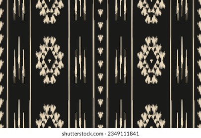 Ethnic abstract ikat art. Aztec ornament print. geometric ethnic pattern seamless  color oriental.  Design for background ,curtain, carpet, wallpaper, clothing, wrapping, Batik, vector illustration.