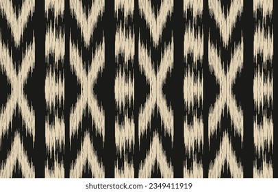 Ethnic abstract ikat art. Aztec ornament print. geometric ethnic pattern seamless  color oriental.  Design for background ,curtain, carpet, wallpaper, clothing, wrapping, Batik, vector illustration.