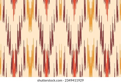 Ethnic abstract ikat art. Aztec ornament print. geometric ethnic pattern seamless  color oriental.  Design for background ,curtain, carpet, wallpaper, clothing, wrapping, Batik, vector illustration.