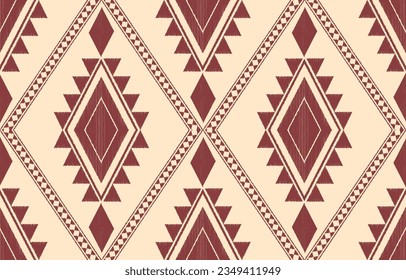 Ethnic abstract ikat art. Aztec ornament print. geometric ethnic pattern seamless  color oriental.  Design for background ,curtain, carpet, wallpaper, clothing, wrapping, Batik, vector illustration.