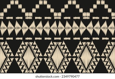 Ethnic abstract ikat art. Aztec ornament print. geometric ethnic pattern seamless  color oriental.  Design for background ,curtain, carpet, wallpaper, clothing, wrapping, Batik, vector illustration.