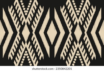 Ethnic abstract ikat art. Aztec ornament print. geometric ethnic pattern seamless  color oriental.  Design for background ,curtain, carpet, wallpaper, clothing, wrapping, Batik, vector illustration.