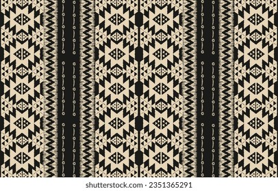 Ethnic abstract ikat art. Aztec ornament print. geometric ethnic pattern seamless  color oriental.  Design for background ,curtain, carpet, wallpaper, clothing, wrapping, Batik, vector illustration.