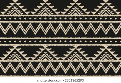 Ethnic abstract ikat art. Aztec ornament print. geometric ethnic pattern seamless  color oriental.  Design for background ,curtain, carpet, wallpaper, clothing, wrapping, Batik, vector illustration.