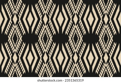Ethnic abstract ikat art. Aztec ornament print. geometric ethnic pattern seamless  color oriental.  Design for background ,curtain, carpet, wallpaper, clothing, wrapping, Batik, vector illustration.