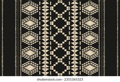 Ethnic abstract ikat art. Aztec ornament print. geometric ethnic pattern seamless  color oriental.  Design for background ,curtain, carpet, wallpaper, clothing, wrapping, Batik, vector illustration.