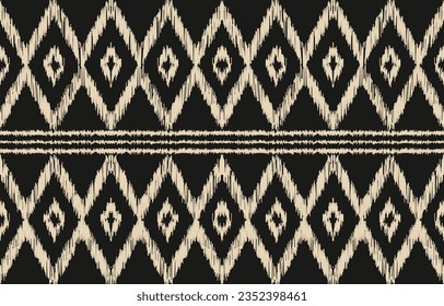 Ethnic abstract ikat art. Aztec ornament print. geometric ethnic pattern seamless  color oriental.  Design for background ,curtain, carpet, wallpaper, clothing, wrapping, Batik, vector illustration.