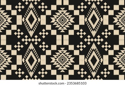 Ethnic abstract ikat art. Aztec ornament print. geometric ethnic pattern seamless  color oriental.  Design for background ,curtain, carpet, wallpaper, clothing, wrapping, Batik, vector illustration.