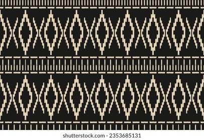 Ethnic abstract ikat art. Aztec ornament print. geometric ethnic pattern seamless  color oriental.  Design for background ,curtain, carpet, wallpaper, clothing, wrapping, Batik, vector illustration.