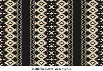 Ethnic abstract ikat art. Aztec ornament print. geometric ethnic pattern seamless  color oriental.  Design for background ,curtain, carpet, wallpaper, clothing, wrapping, Batik, vector illustration.