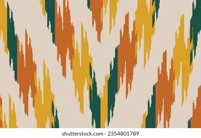 Ethnic abstract ikat art. Aztec ornament print. geometric ethnic pattern seamless  color oriental.  Design for background ,curtain, carpet, wallpaper, clothing, wrapping, Batik, vector illustration.