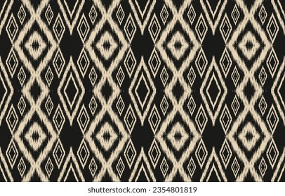 Ethnic abstract ikat art. Aztec ornament print. geometric ethnic pattern seamless  color oriental.  Design for background ,curtain, carpet, wallpaper, clothing, wrapping, Batik, vector illustration.