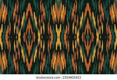 Ethnic abstract ikat art. Aztec ornament print. geometric ethnic pattern seamless  color oriental.  Design for background ,curtain, carpet, wallpaper, clothing, wrapping, Batik, vector illustration.