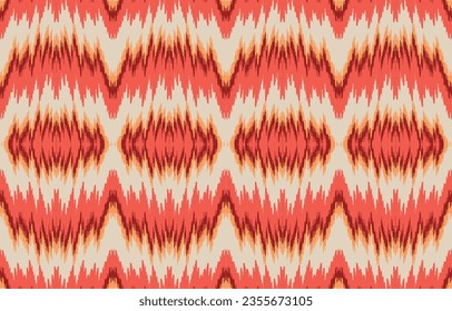 Ethnic abstract ikat art. Aztec ornament print. geometric ethnic pattern seamless  color oriental.  Design for background ,curtain, carpet, wallpaper, clothing, wrapping, Batik, vector illustration.