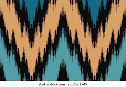 Ethnic abstract ikat art. Aztec ornament print. geometric ethnic pattern seamless  color oriental.  Design for background ,curtain, carpet, wallpaper, clothing, wrapping, Batik, vector illustration.