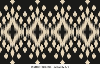 Ethnic abstract ikat art. Aztec ornament print. geometric ethnic pattern seamless  color oriental.  Design for background ,curtain, carpet, wallpaper, clothing, wrapping, Batik, vector illustration.