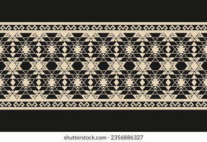 Ethnic abstract ikat art. Aztec ornament print. geometric ethnic pattern seamless  color oriental.  Design for background ,curtain, carpet, wallpaper, clothing, wrapping, Batik, vector illustration.