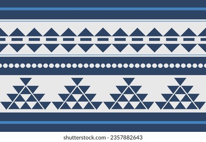 Ethnic abstract ikat art. Aztec ornament print. geometric ethnic pattern seamless  color oriental.  Design for background ,curtain, carpet, wallpaper, clothing, wrapping, Batik, vector illustration.