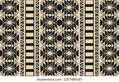 Ethnic abstract ikat art. Aztec ornament print. geometric ethnic pattern seamless  color oriental.  Design for background ,curtain, carpet, wallpaper, clothing, wrapping, Batik, vector illustration.