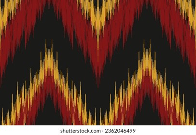 Ethnic abstract ikat art. Aztec ornament print. geometric ethnic pattern seamless  color oriental.  Design for background ,curtain, carpet, wallpaper, clothing, wrapping, Batik, vector illustration.