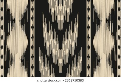 Ethnic abstract ikat art. Aztec ornament print. geometric ethnic pattern seamless  color oriental.  Design for background ,curtain, carpet, wallpaper, clothing, wrapping, Batik, vector illustration.