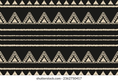 Ethnic abstract ikat art. Aztec ornament print. geometric ethnic pattern seamless  color oriental.  Design for background ,curtain, carpet, wallpaper, clothing, wrapping, Batik, vector illustration.