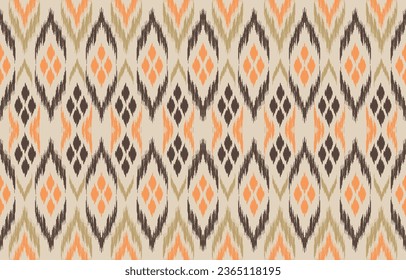 Ethnic abstract ikat art. Aztec ornament print. geometric ethnic pattern seamless  color oriental.  Design for background ,curtain, carpet, wallpaper, clothing, wrapping, Batik, vector illustration.