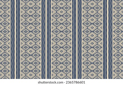 Ethnic abstract ikat art. Aztec ornament print. geometric ethnic pattern seamless  color oriental.  Design for background ,curtain, carpet, wallpaper, clothing, wrapping, Batik, vector illustration.