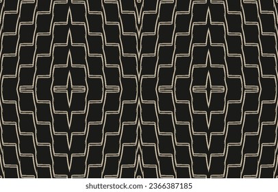 Ethnic abstract ikat art. Aztec ornament print. geometric ethnic pattern seamless  color oriental.  Design for background ,curtain, carpet, wallpaper, clothing, wrapping, Batik, vector illustration.
