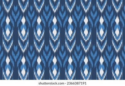 Ethnic abstract ikat art. Aztec ornament print. geometric ethnic pattern seamless  color oriental.  Design for background ,curtain, carpet, wallpaper, clothing, wrapping, Batik, vector illustration.