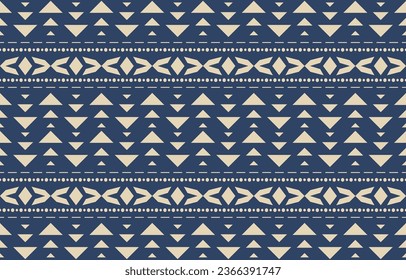Ethnic abstract ikat art. Aztec ornament print. geometric ethnic pattern seamless  color oriental.  Design for background ,curtain, carpet, wallpaper, clothing, wrapping, Batik, vector illustration.
