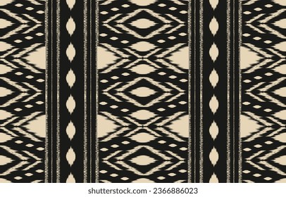 Ethnic abstract ikat art. Aztec ornament print. geometric ethnic pattern seamless  color oriental.  Design for background ,curtain, carpet, wallpaper, clothing, wrapping, Batik, vector illustration.