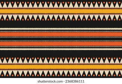 Ethnic abstract ikat art. Aztec ornament print. geometric ethnic pattern seamless  color oriental.  Design for background ,curtain, carpet, wallpaper, clothing, wrapping, Batik, vector illustration.