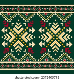 Ethnic abstract ikat art. Aztec ornament print. Geometric ethnic pattern seamless color oriental. Design for background, curtain, carpet, wallpaper, clothing, wrapping , vector, illustration.